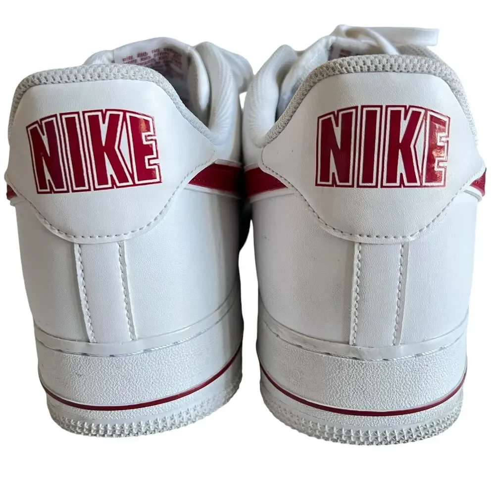 Nike Air Force 1 Low A02423-102 White/ Gym Red Leather Shoes Men 15 - Picture 3 of 15